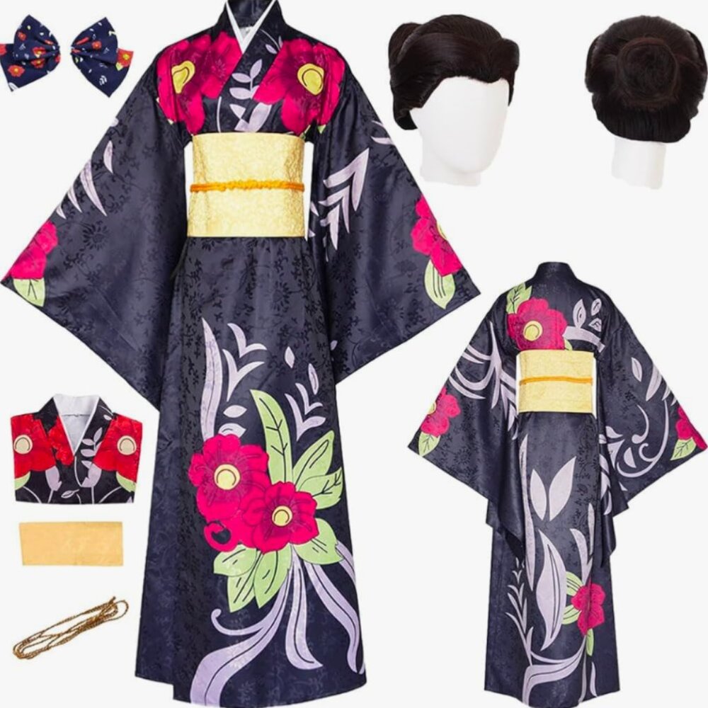 Lady tamayo cosplay kimono with wig